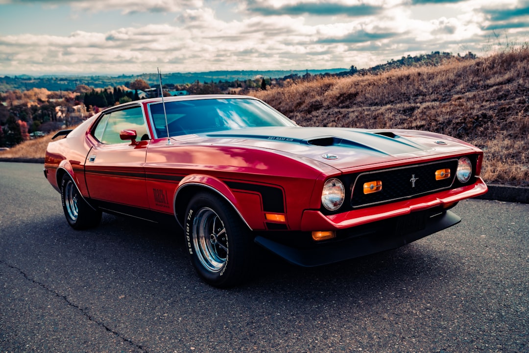 red 1972 ford mustang mach 1